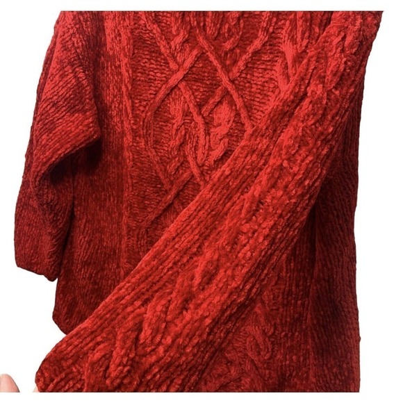 VTG Express Tricot Handknitted Oversized Cable Knit Sweater Womens Size Large - Picture 6 of 11